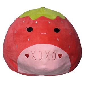 Huge Squishmallow Scarlet the Strawberry XOXO Valentine's Day Plush Kelly Toy